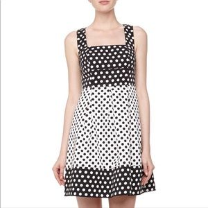 Neiman Marcus black & white polka dotted dress